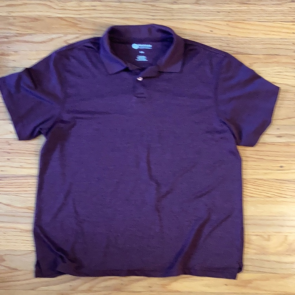 Men's Large Haggar Polo Shirt Maroon